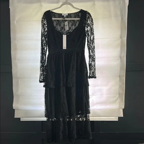 NSR | Dresses | Nsr Black Scoop Neck Bishop Sleeve Lace Dress | Poshmark NSR | Dresses | Nsr Black Scoop Neck Bishop Sleeve Lace Dress | Poshmark